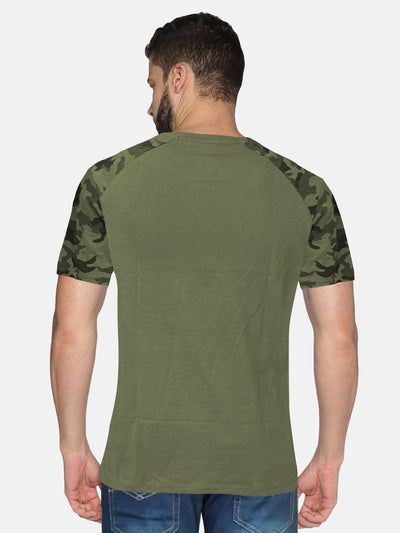 UrGear Military Camouflage Men Round Neck Green T-Shirt