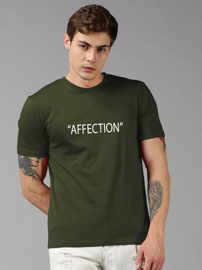 UrGear Printed Men Round Neck Dark Green T-Shirt