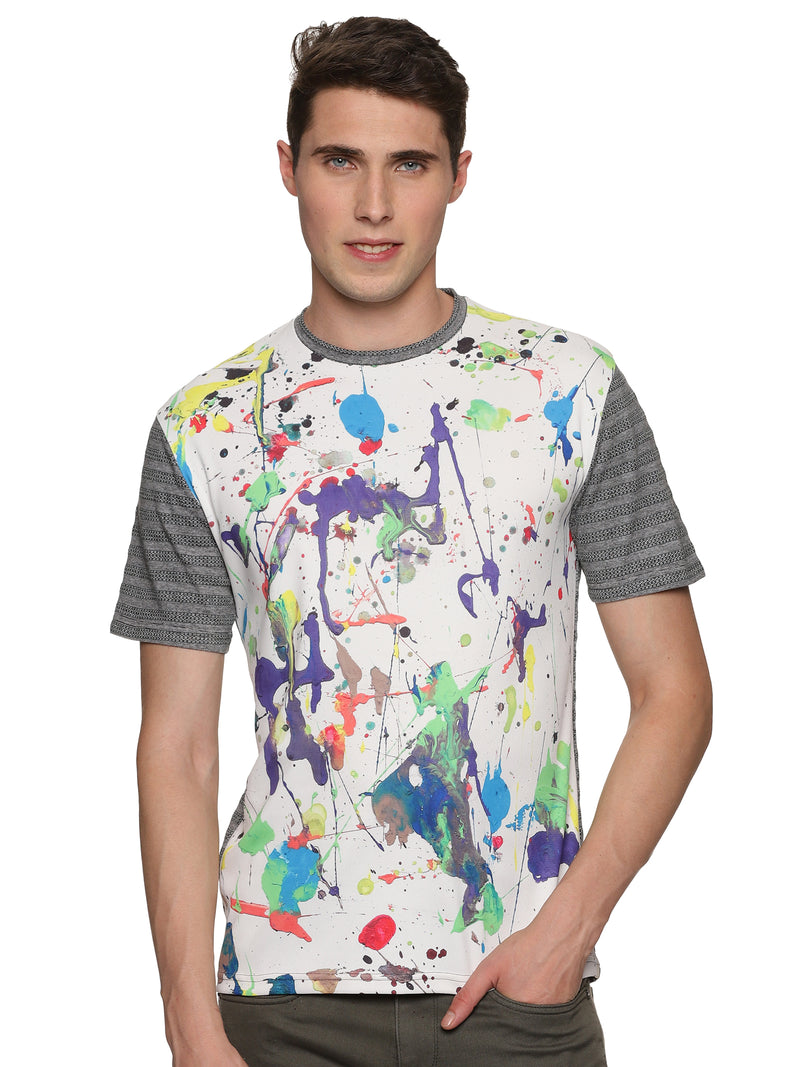 UrGear Printed Men Round Neck Multicolor T-Shirt