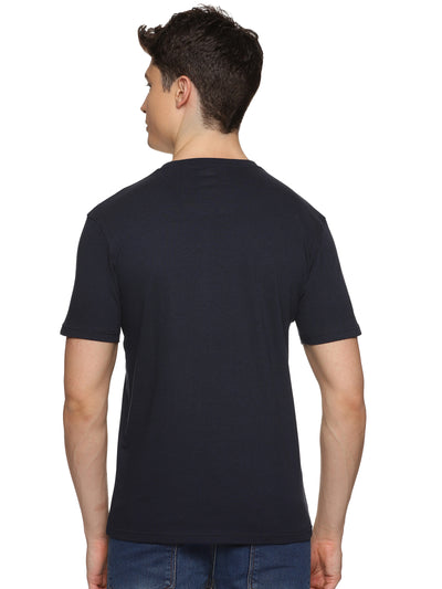 UrGear Printed Men Round Neck Reversible Black T-Shirt