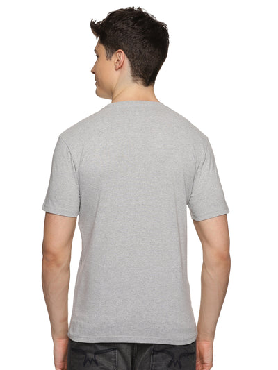 UrGear Printed Men Round Neck Grey T-Shirt