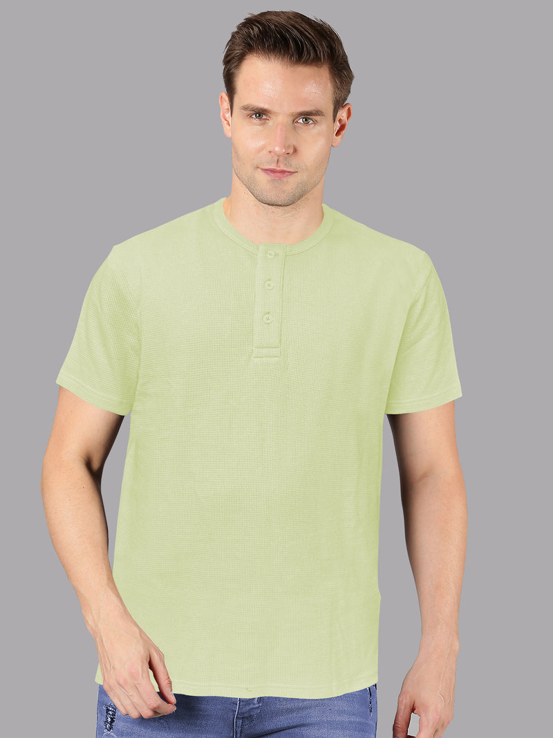 UrGear Self Design Men Crew Neck Green T-Shirt