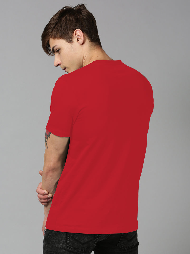 UrGear Printed Men Round Neck Red T-Shirt