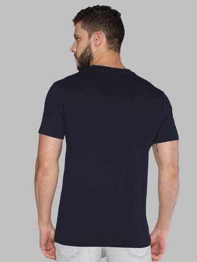 UrGear Graphic Print Men Round Neck Navy Blue T-Shirt
