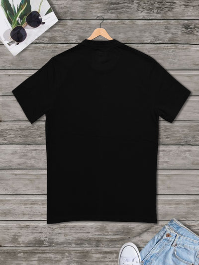 UrGear Printed Men Round Neck Black T-Shirt