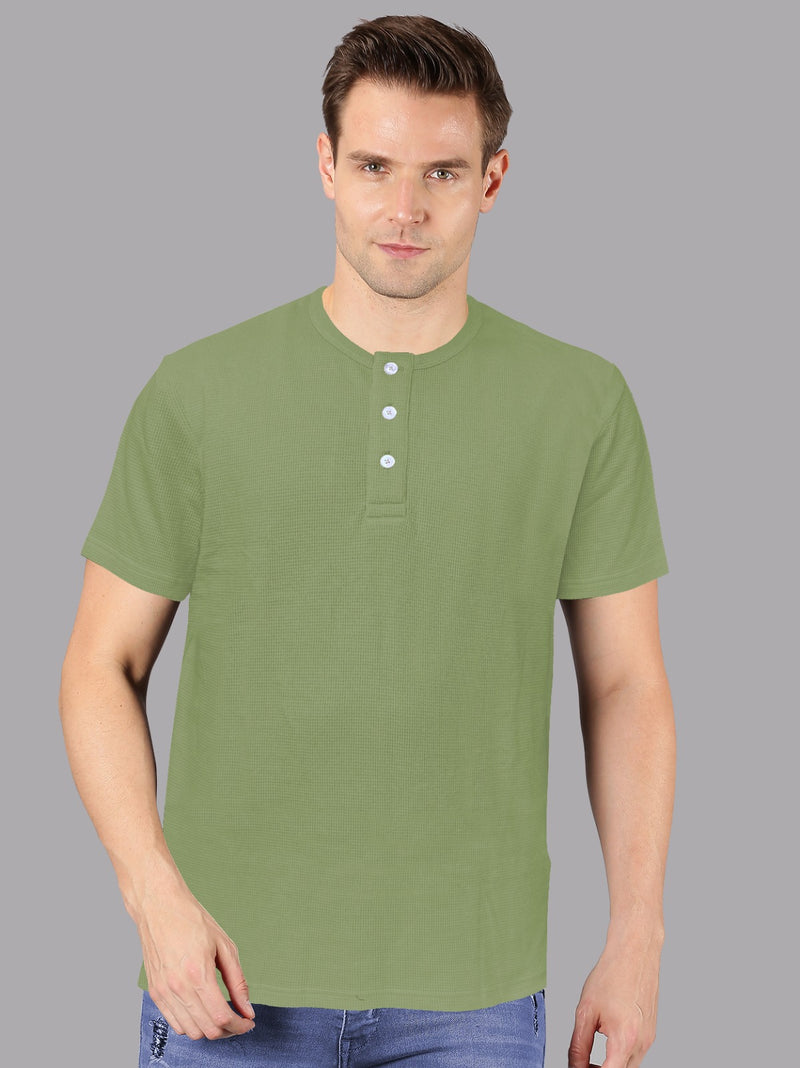UrGear Solid Men Round Neck Green T-Shirt