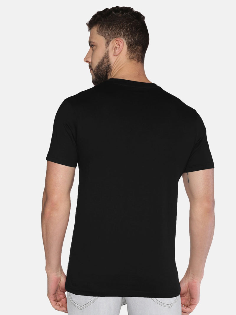 UrGear Printed, Typography Men Round Neck Black T-Shirt