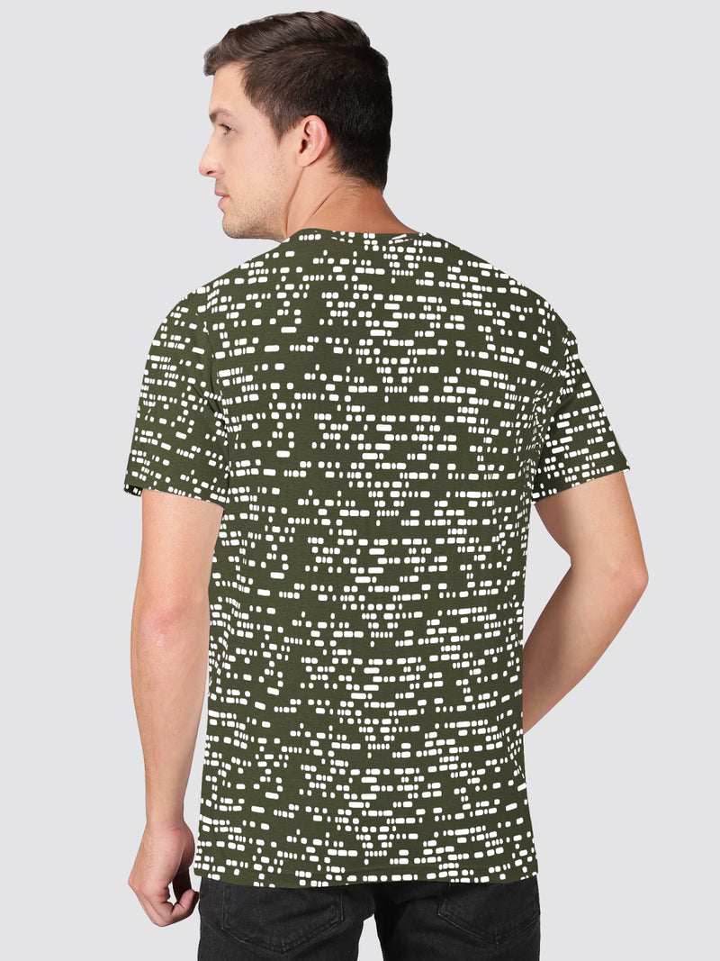UrGear Printed Men Round Neck Green T-Shirt