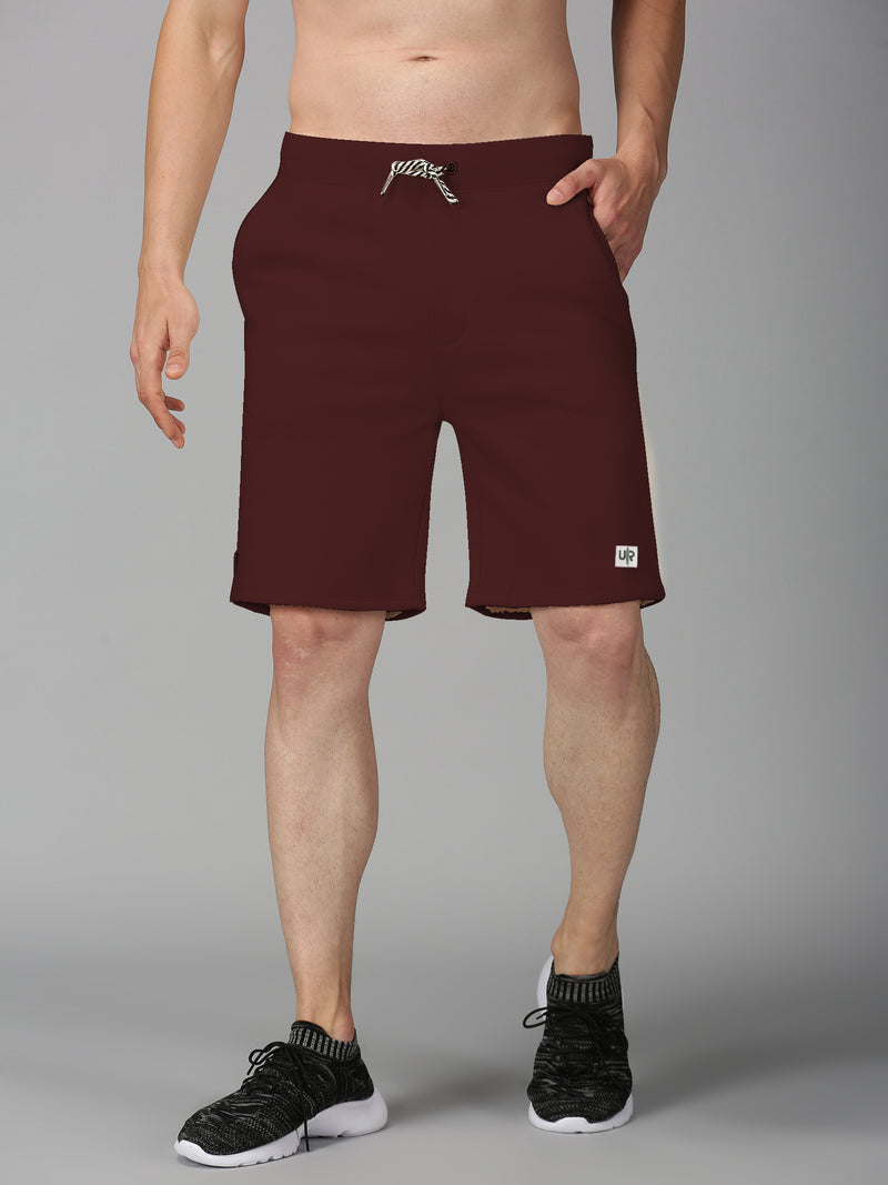 UrGear Solid Men Maroon Regular Shorts