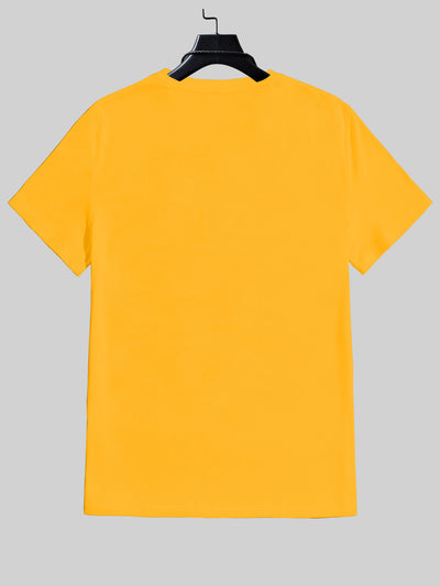 UrGear Solid Men Round Neck Yellow T-Shirt