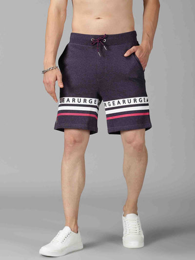 Men Purple Printed Baggy Shorts