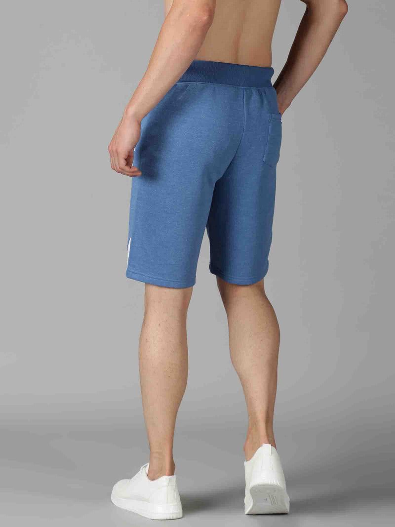Men Blue Solid Baggy Shorts