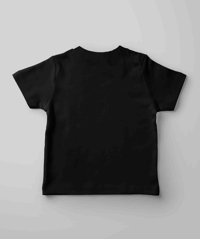 Kids Black Printed Cotton Casual T-Shirt