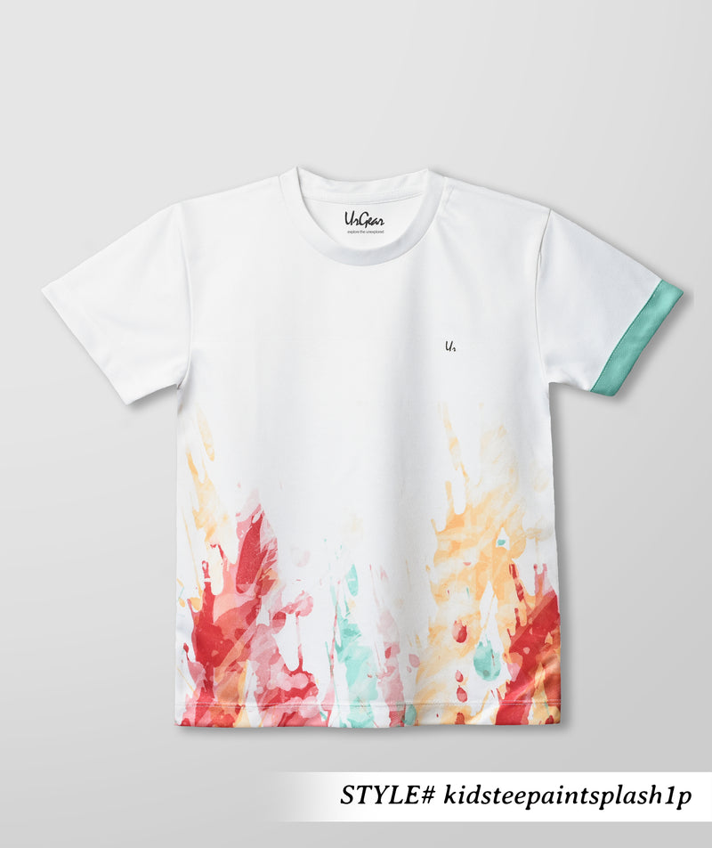 Kids White Printed Casual Cotton T-Shirt